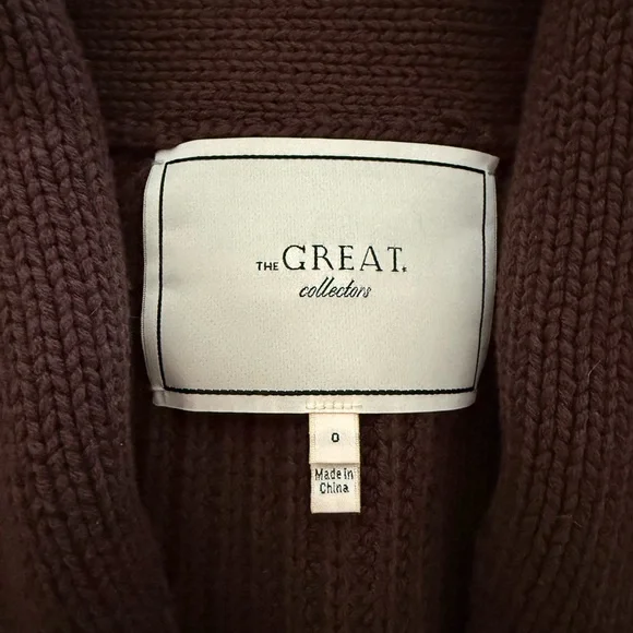 EUC The Great. Brown Horse Lasso Cardigan Size 0 (XS) - Picture 5 of 9